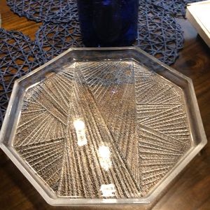Mikasa hexagon glass platter.